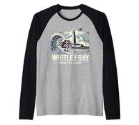 Surfea en Whitley Bay Ride The Light Camiseta Manga Raglan