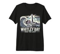 Surfea en Whitley Bay Ride The Light Camiseta Premium