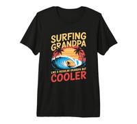 Surfeando Abuelo como un Abuelo Normal Pero la Vieja Escuela más Fresca Camiseta Premium