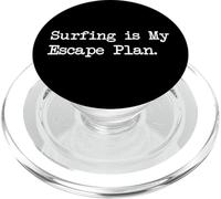 Surfear es mi plan de escape, ropa divertida con citas de surf PopSockets PopGrip para MagSafe