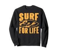 Surfear por la Vida Ola oceánica Tabla Costera Sudadera