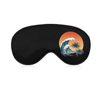 Surfer Big Wave Máscara para dormir con correa ajustable Soft Eye Cover Blackout Blindfold para viajes Relax Nap