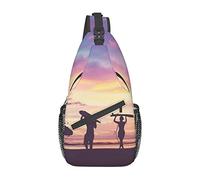 Surfer People Red Tulip Sling Bag, Mochila de Hombro Paquete de Pecho Causal Crossbody Daypack para Mujeres Hombres Senderismo Viajes