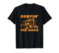 Surfin The Road Trucker Diesel Surf Trucker Conductor de camión Camiseta