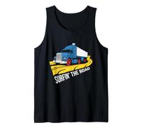 Surfin The Road Trucker Diesel Surf Trucker Conductor de camión Camiseta sin Mangas