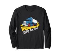 Surfin The Road Trucker Diesel Surf Trucker Conductor de camión Manga Larga