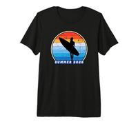 Surfing Hawaiano Verano Los Ángeles Vintage Playa Tropical Camiseta Premium