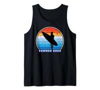 Surfing Hawaiano Verano Los Ángeles Vintage Playa Tropical Camiseta sin Mangas