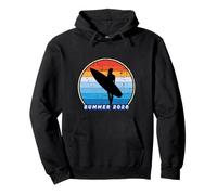 Surfing Hawaiano Verano Los Ángeles Vintage Playa Tropical Sudadera con Capucha