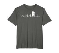 Surfing Heartbeat EKG Surfing Player Pulse EKG Camiseta, Hombre Tallas Grandes, Asfalto, 3X Alto