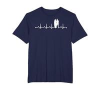 Surfing Heartbeat EKG Surfing Player Pulse EKG Camiseta, Hombre Tallas Grandes, Azul Marino, 3X Alto