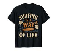 Surfing Is A Way of Life Camiseta Retro Tabla de Surf Ocean Beach Camiseta
