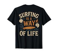 Surfing Is A Way of Life Camiseta Retro Tabla de Surf Ocean Beach Camiseta