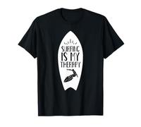 Surfing Is My Therapy Waves Surfer Surf Tabla de surf Camiseta