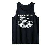 Surfing Newport Beach The Wedge Orange County California Arte Camiseta sin Mangas