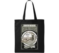 Surfing Paradise South Beach - Bolsa de algodón ecológico natural, color negro, Black, Talla única