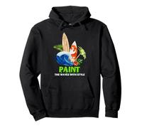 Surfing Pinta Las Olas con Estilo Tropical Beach Art Sudadera con Capucha
