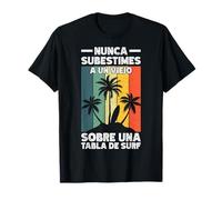 Surfista Tabla De Surf Surfer Regalo - Camiseta Hombre - S - Black - Manga Corta - Diseño De Tabla Surf Y Mezcla De Tejidos - Perfecta Para Surfistas Y Entusiastas Del Surf - Talla Pequeño - EU