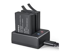 Surfola Baterías Cámara Deportiva, Recargables de 1350mAh (Paquete de 2) con Cargador Doble USB