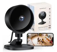 Surfola Cámara de Vigilancia WiFi Interior, 1080P FHD Cámara para Bebé/Mascotas con Detección de Movimiento y Sonido IA, Visión Nocturna, Audio Bidireccional, App, Alexa y Google Home, 1-Pack