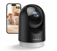 Surfola Cámara Interior 2K, cámara para Mascotas con detección de Movimiento, cámara de Seguridad para el hogar CCTV Wi-Fi con visión Nocturna, Funciona con Alexa/Google, sin Tarifa mensual
