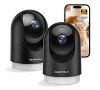 Surfola Cámara Interior 2K, cámara para Mascotas con detección de Movimiento, cámara de Seguridad para el hogar CCTV Wi-Fi con visión Nocturna, Funciona con Alexa/Google, sin Tarifa mensual
