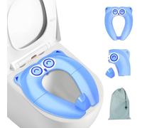 SURFOU Adaptador Wc Niños Portatil, Reductor Sanita Bebe Asiento Inodoro Plegable, Redutor Sanita Criança Vater Niño 2 Años Para Baño, Tapa Water Infantil Toddler Potty Adhesive Adaptadores, Azul