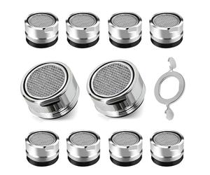 SURFOU Aireador Grifo Cocina, Paquete De 10 Unidades Filtro M24 Para Difusor Boquilla Grifos Agua Lavabo Universal, Aireadores Filtros Baño Pequeño Recambio Para Fregadero Bañera