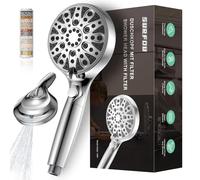 SURFOU Alcachofa de Ducha con Filtro, 8+2 Patrones Cabezal Ducha Regulable, Alta Presion Alcachofas, Duchas Ahorro Carchofa Antical Regadera High Pressure Shower Head Baño