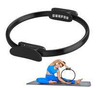 SURFOU Aro Pilates Diámetro 37 cm, Doble Empuñadura Ergonómica Antideslizante, Ideal para Yoga, Gimnasia y Fitness, Tonifica Piernas, Brazos, Espalda y Abdominales