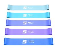 SURFOU Bandas Elasticas Musculacion con 5 Niveles de Resistencia, Suave para la Piel, con Bolsa de Transporte, para Entrenamiento Fitness, Pilates, Yoga y Rehabilitación
