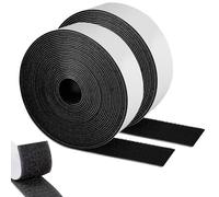 SURFOU Cinta Adhesiva Doble Cara 12 m x 50 mm, Extra Fuerte, Sistema de Gancho y Bucle Macho y Hembra, para Mosquiteras, Cortinas, Uso Multiusos en el Hogar y DIY