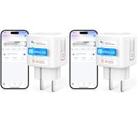 SURFOU Enchufe Inteligente WiFi 2.4GHz, Smart Plug 16A Compatible con Alexa y Google Home, Control por Voz y APP, Temporizador Programable, Ahorro Energético, Sin Hub Necesario (Paquete de 2)