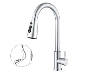 SURFOU Grifo Cocina Extraible Inox, Torneira Cozinha Acero Inoxidable, Fregadero Grifos Extensible Manguera Caño, Torneiras Para Fregaderos Griferia Monomando Temperatura Altos Cocinas Ducha