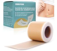 SURFOU Parches de Silicona para el Cuidado de la Piel, 4cm x 300cm Tiras Suaves y Reutilizables para Marcas Visibles, Adecuadas para Piel con Cicatrices de Cesárea o Cirugías