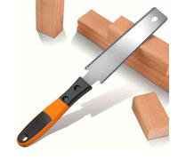 SURFOU Sierra de madera japonesa, pequeña sierra de tracción en ambos lados, mango antideslizante, hoja de acero al carbono, corte fino en madera para bricolaje, herramienta de carpintería