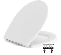 SURFOU Tapa WC Universal, Forma O Asiento Inodoro, Soporta Hasta 150 Kg Tapas de Water, Instalación Sencilla, Desmontaje Rápido y Cierre Silencioso, Adecuado para Baño