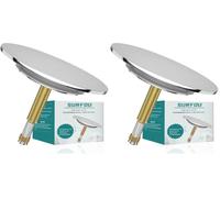 SURFOU Tapon Bañera Ø 72mm, Tapón de Desagüe con Junta de 44mm, Cierre para Desagüe de Tapones Lavabo Baño, Stopper Universal para Drenaje (Paquete de 2)