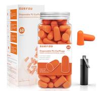 SURFOU Tapones Oidos Ruido Dormir, 60 Pares, Reducción 38 dB, Naranja | Reutilizables y Ultra Suaves, Ideales para Personas que Duermen de Lado, Viajes, Casa y Estudio