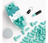 SURFOU Tapones para Oídos 60 Pares, Reducción de Ruido 38 dB, Turquesa | Reutilizables y Ultra Suaves, Ideales para Personas que Duermen de Lado, Viajes, Casa y Estudio