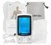 SURFOU TENS - Dispositivo de tratamiento del dolor, 2 canales, simulador de trabajo de parto con 6 modos, 20 niveles de intensidad, 3 en 1 TENS/EMS, estimulador para estimulación muscular, masaje