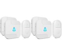 SURFOU Timbre Inalámbrico Exterior Impermeable Timbre Puerta de Casa de 300m Alcance Timbre Inalámbrico con 2 Receptores, 55 Melodías Ajutables, 5 Niveles de Volumen, Indicador LED, Blanco