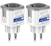 SURFOU Zigbee Enchufe Inteligente WiFi Compatible con Philips Hue, Alexa, Google Home, Smart Plug con Consumo Electrico, Temporizador, Control Remoto de Voz, HUE Bridge Necesario, 16A (1 Pack)