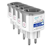 SURFOU Zigbee Enchufe Inteligente WiFi Compatible con Philips Hue, Alexa, Google Home, Smart Plug con Consumo Electrico, Temporizador, Control Remoto de Voz, HUE Bridge Necesario, 16A (1 Pack)