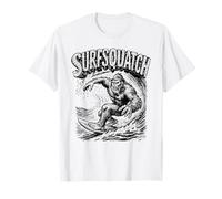 SurfSquatch! Bigfoot Surfer Vintage Wave Sasquatch Camiseta