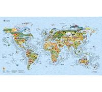 Surftrip Map by Awesome Maps - Mapa mundial ilustrado para los surfistas - reescribible - 97,5 x 56 cm