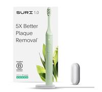 SURI Cepillo de dientes eléctrico - Cepillos de dientes eléctricos sostenibles galardonados para adultos, cepillo de dientes sónico delgado y accesorios, batería de más de 40 días, cepillo de dientes