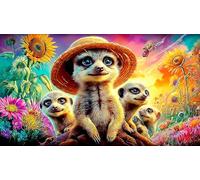 Suricata 1000 Piezas Puzzle Desafío de Juego Educativo Papel Reciclado Regalo Divertido & Actividad en casa para Adultos y niños de 12+ años 70x50cm/1000pcs