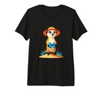 Suricata con binoculares en posición de pie Camiseta Premium