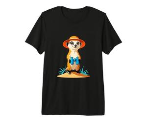 Suricata con binoculares en posición de pie Camiseta Premium